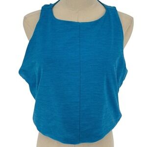 Torrid Active Sports Bra‎ Blue Space Dye Racerback High Neck Size 3